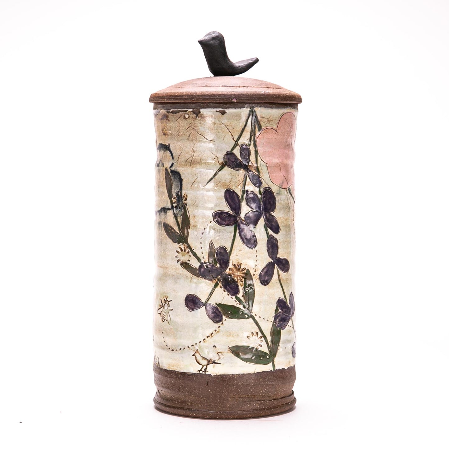 Tall Jar w/ Bird