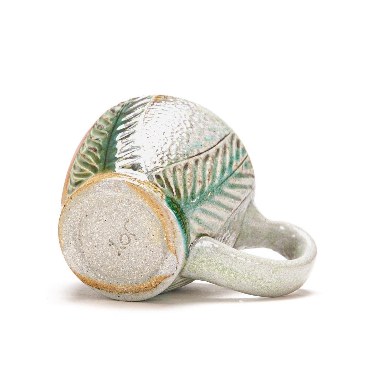 Green Carved Tea Pot Set