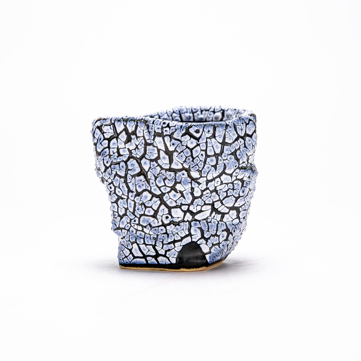 Black Crackle Kurinuki Cup