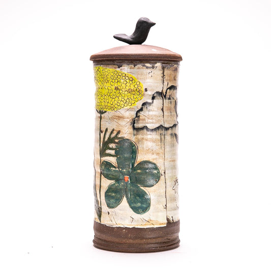 Tall Jar w/ Bird