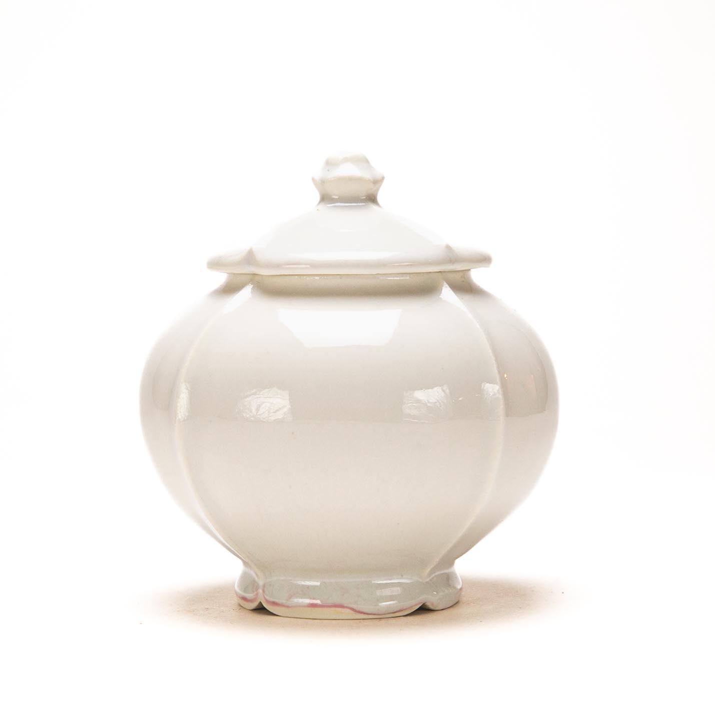 Gloss White Sugar Jar