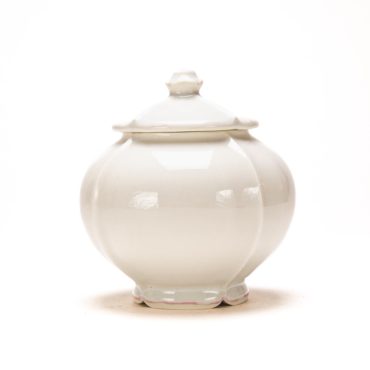 Gloss White Sugar Jar