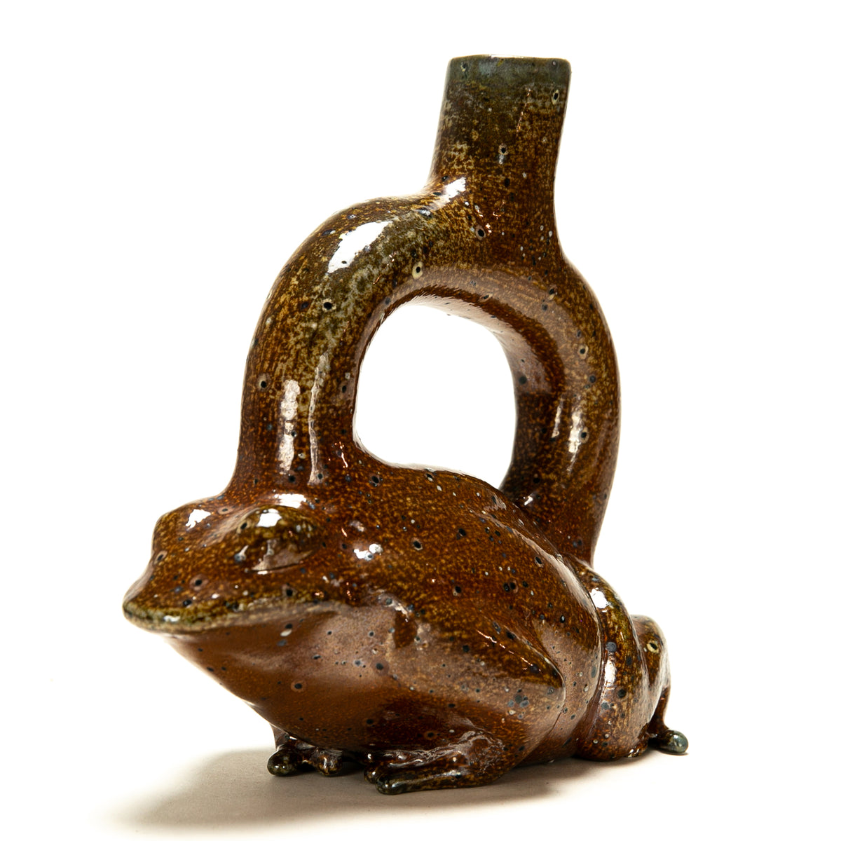 Frog Stirrup Jug