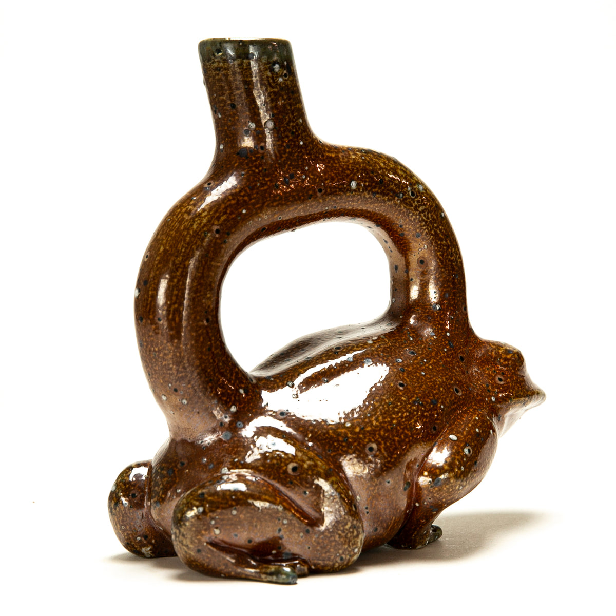 Frog Stirrup Jug