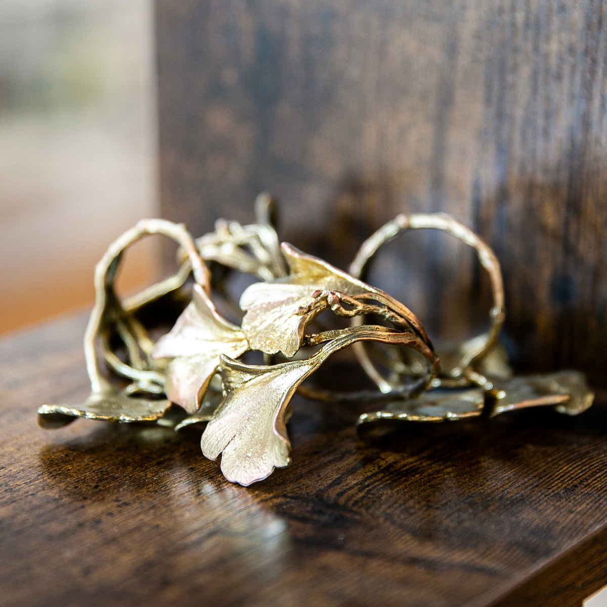 Ginkgo Napkin Rings - Set of 4