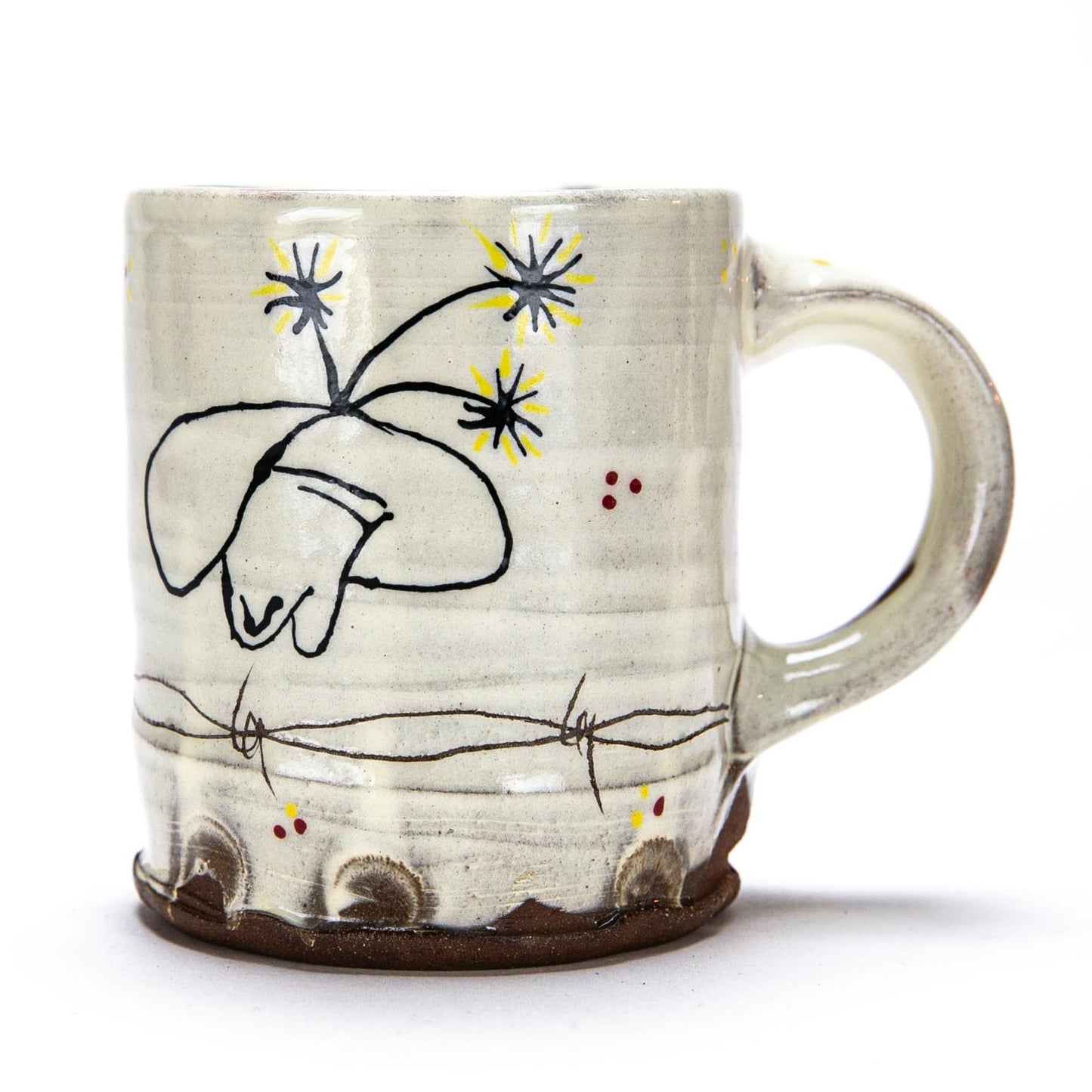 Mug with Dead Armadillo and Hat with Flowers