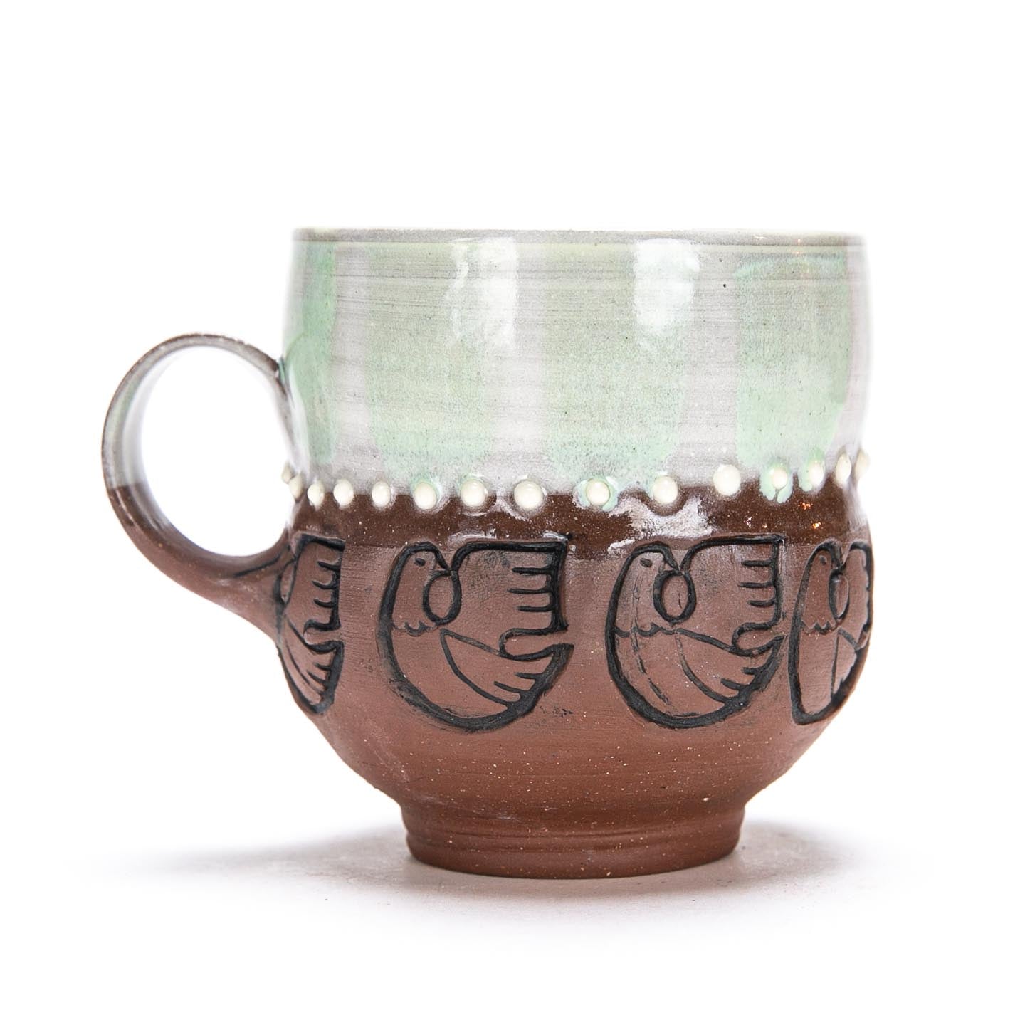 Soul Bird Mug with Green Stripes