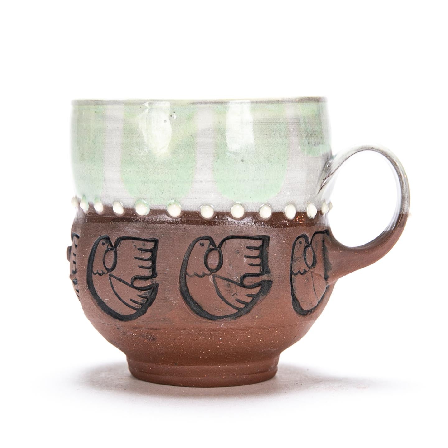 Soul Bird Mug with Green Stripes