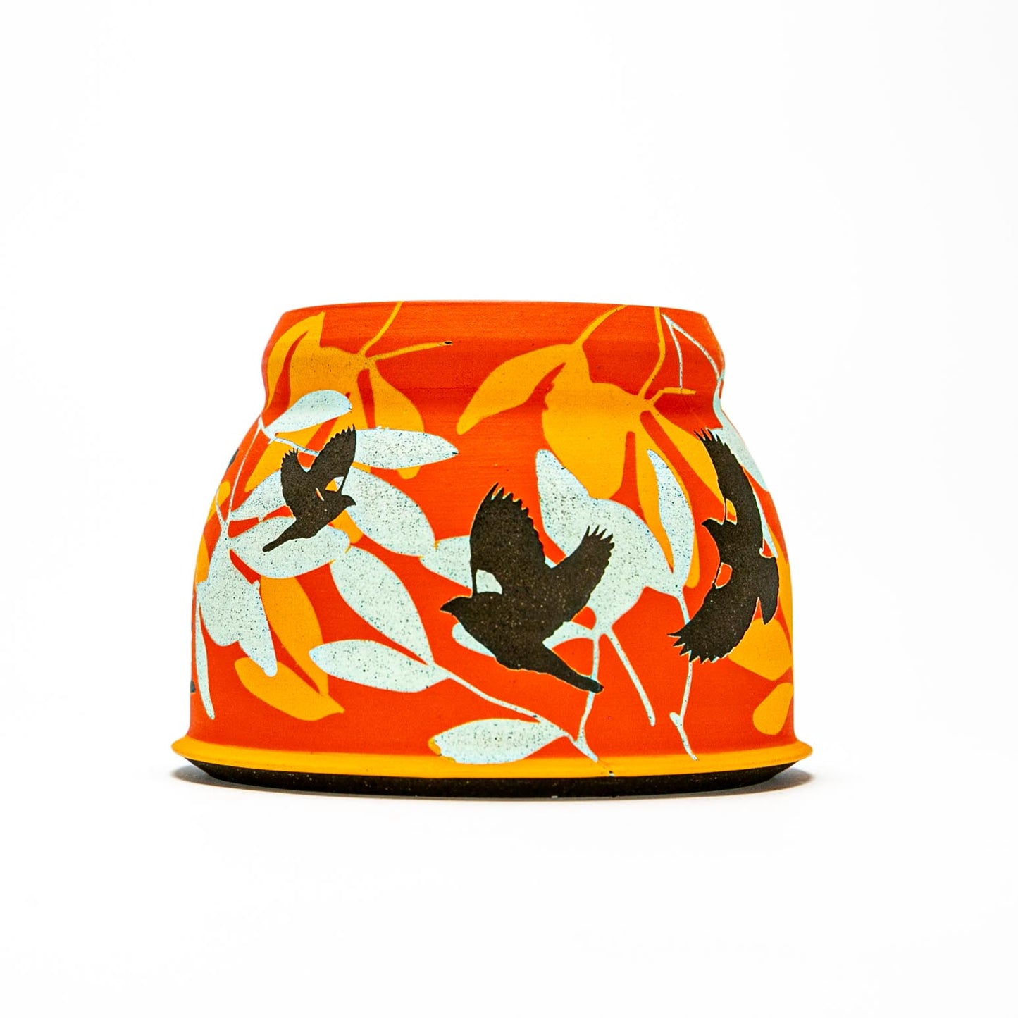 Red Wing Black Bird Mug - Orange