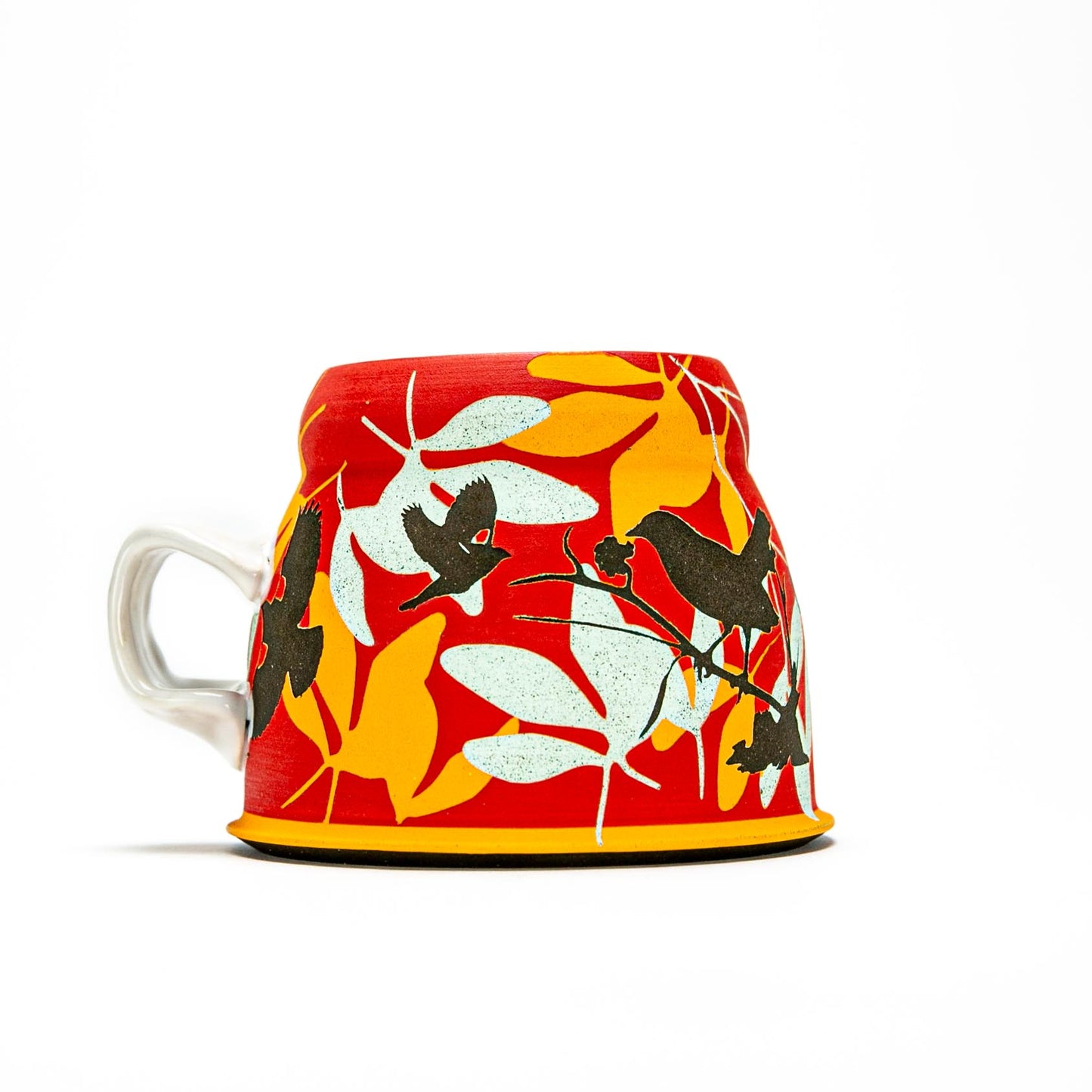 Red Wing Black Bird Mug - Red