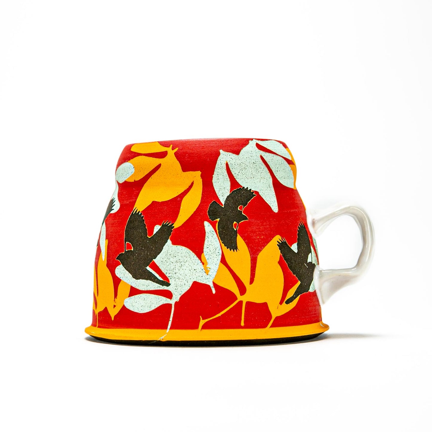 Red Wing Black Bird Mug - Red