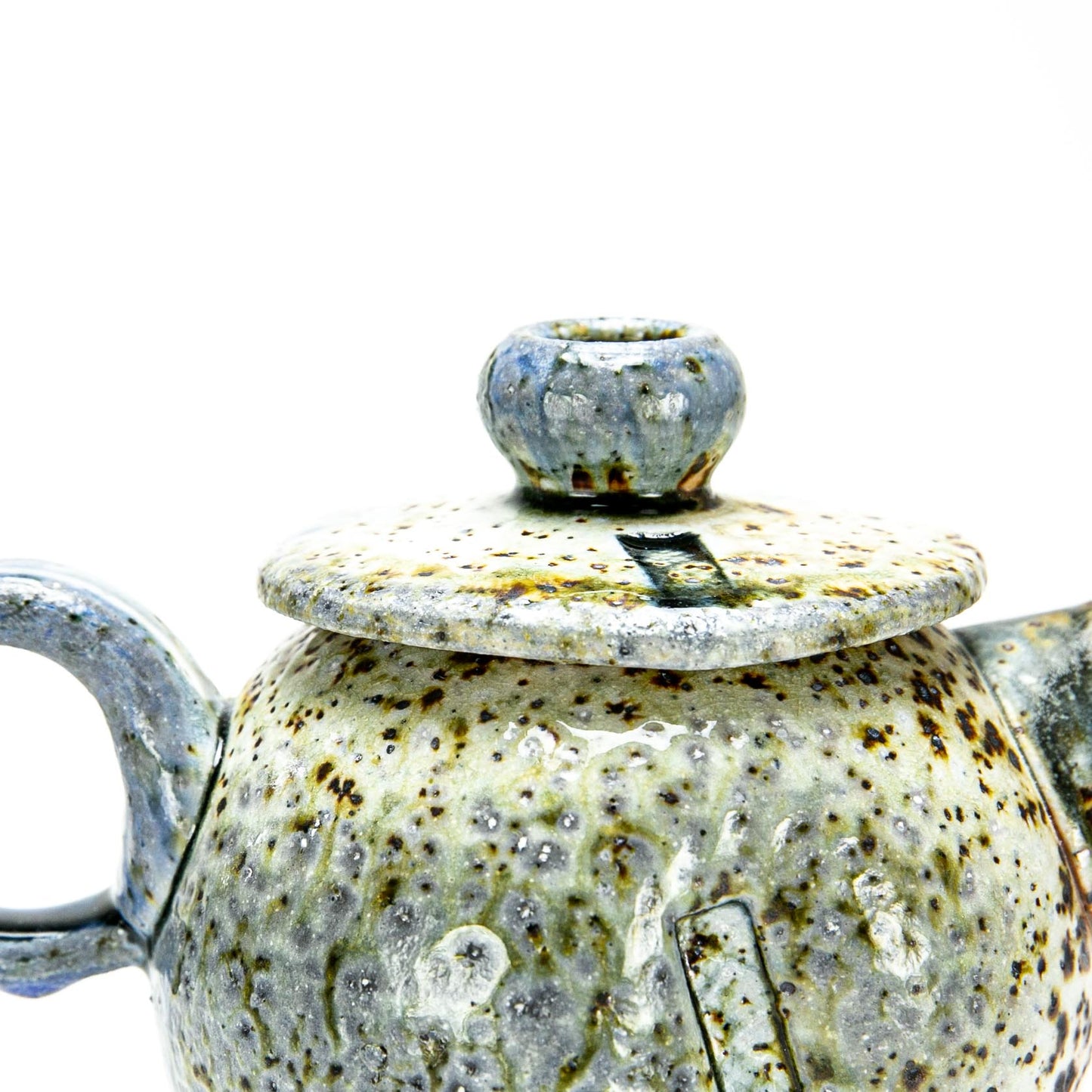 Stamped Blue Tea Pot