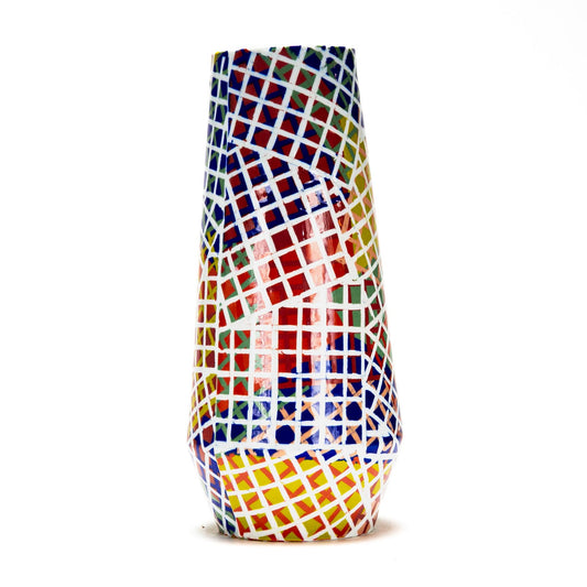 Rainbow Grid Vase