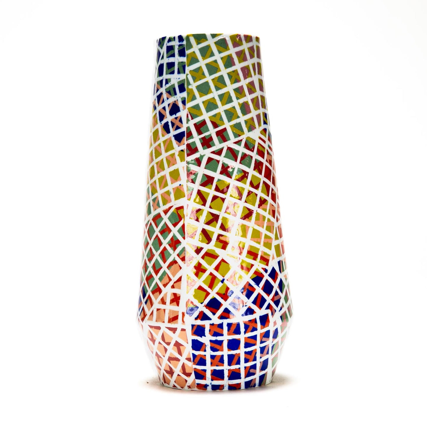 Rainbow Grid Vase