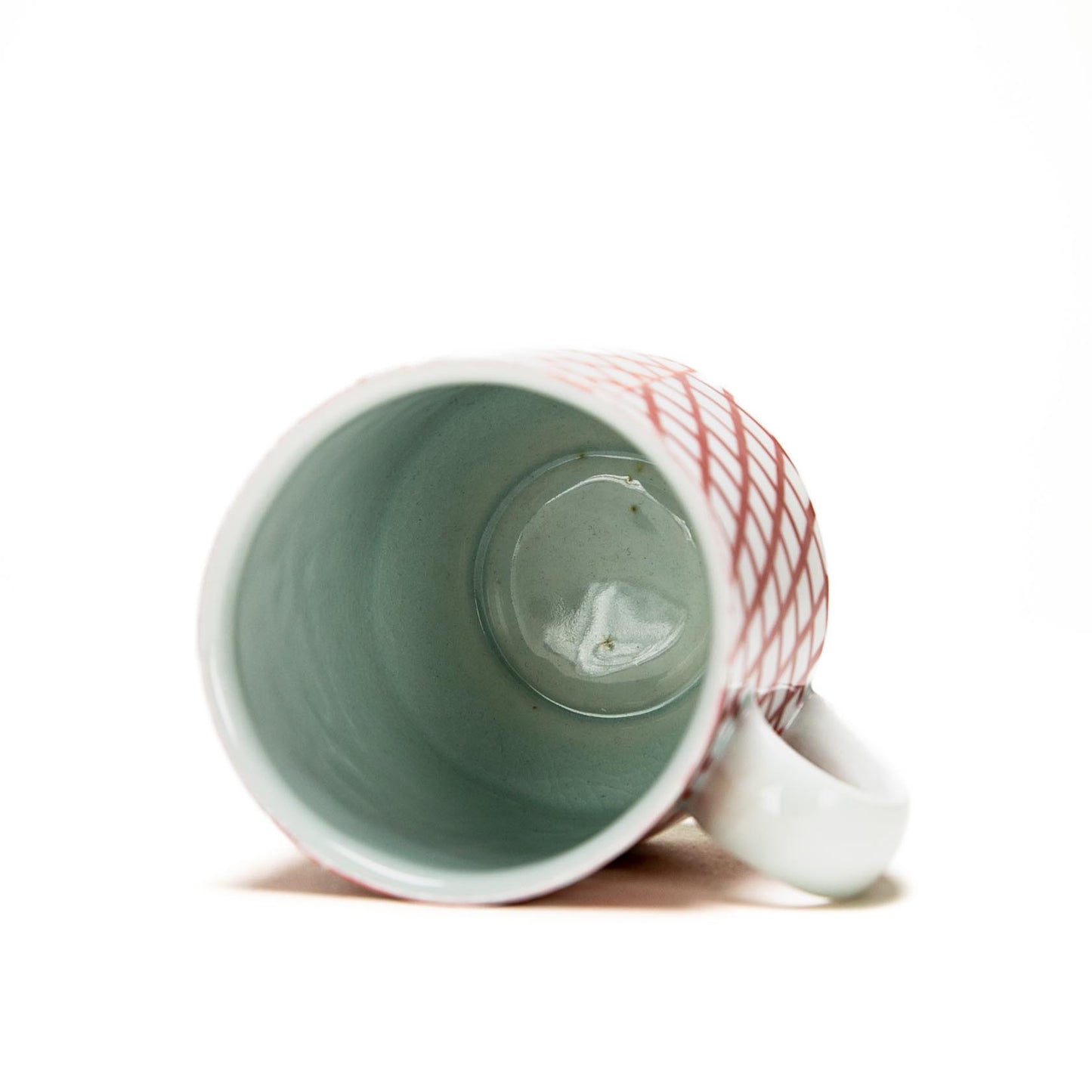 Red Grid Mug