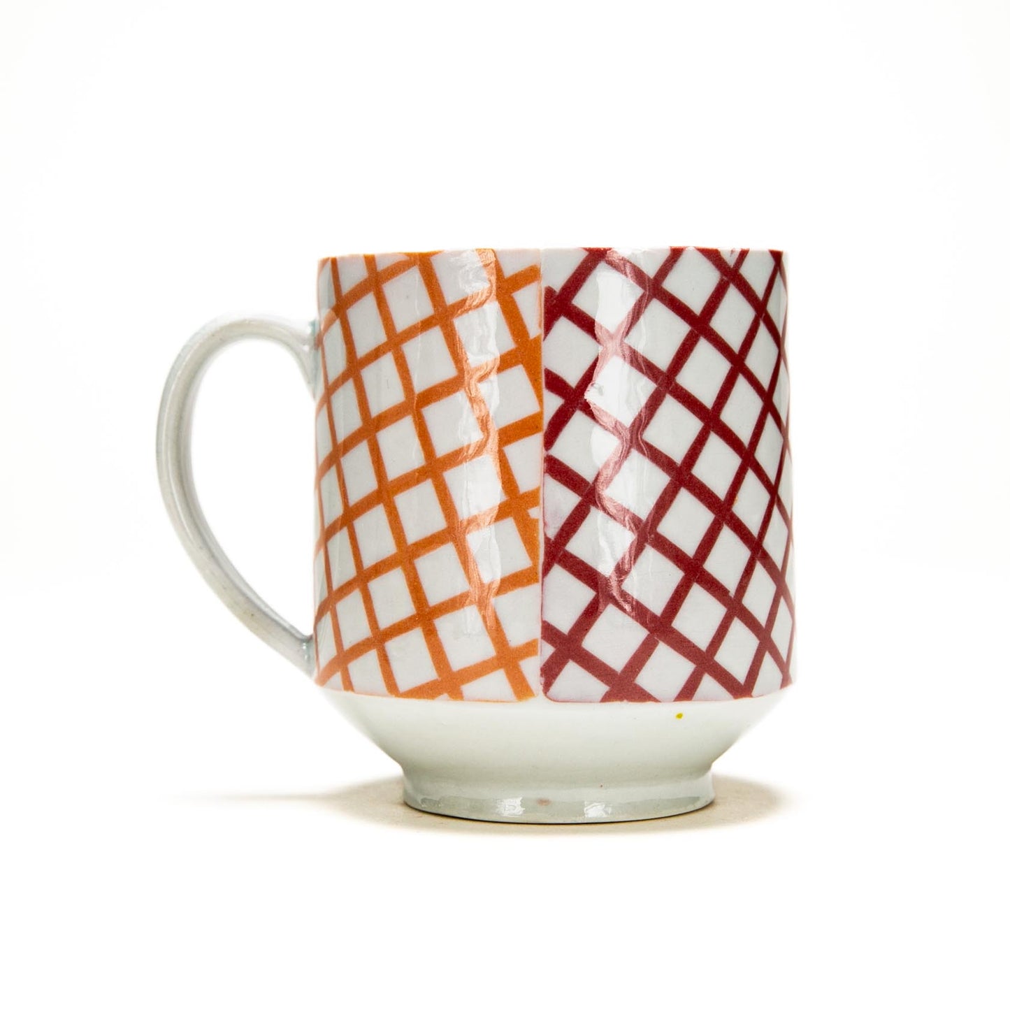 Orange Grid Mug