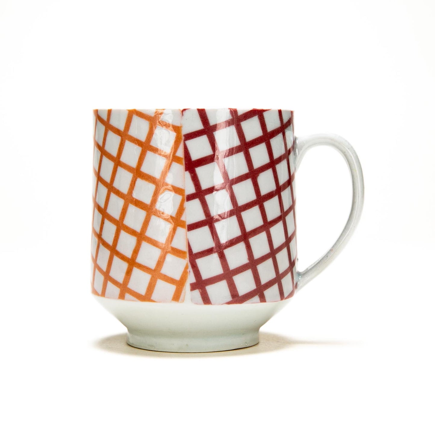 Orange Grid Mug