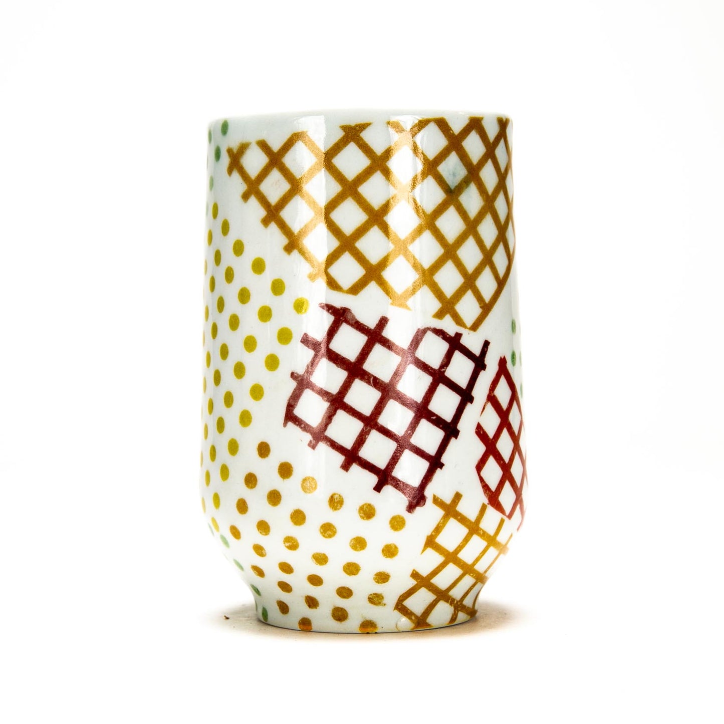 Yellow & Orange Grid Dot Tumbler