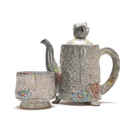 Floral Teapot and Cup