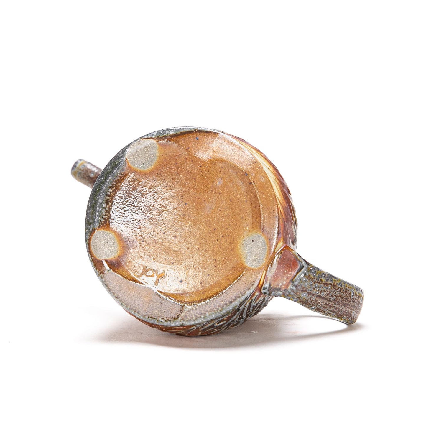 Carved Tea Pot, Cup and Tray Set