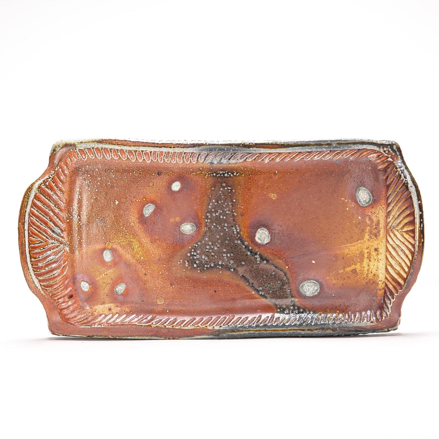 Carved Tea Pot, Cup and Tray Set